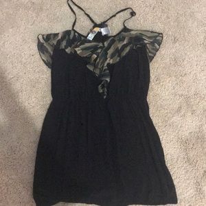 Black tank top with camo